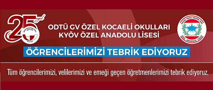 , Kocaeli Yüksek Öğrenim Vakfı Özel Anadolu Lisesi 3.dönem Mezunlarımızın Başarısı&#8230;